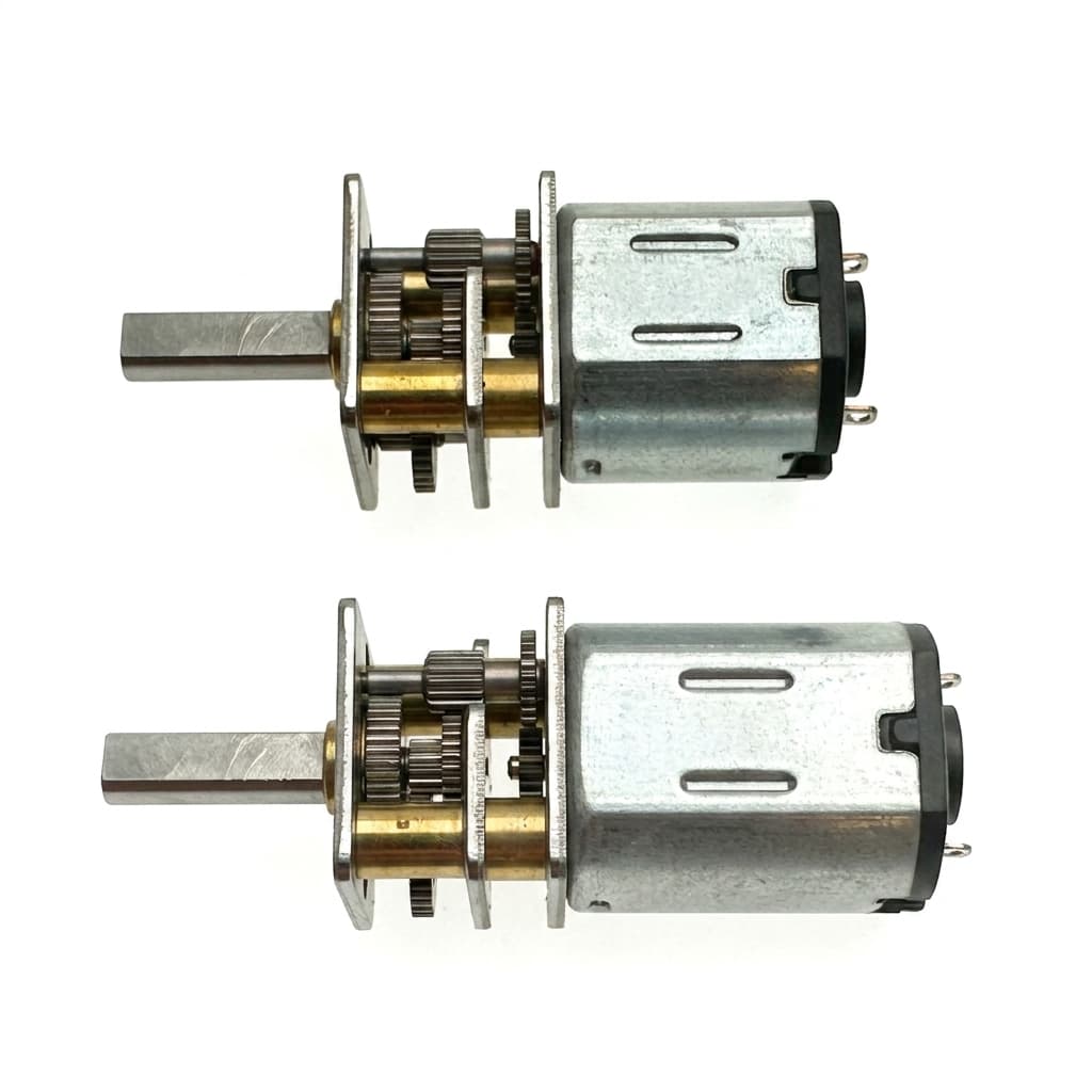 Custom micro gear motor sample prepared for RFQ drawing and validation review