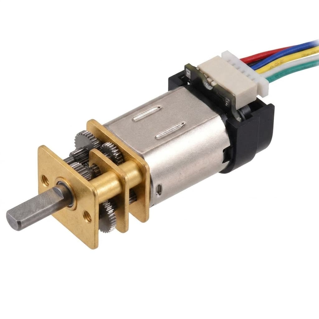 Small DC gearmotor with feedback wiring