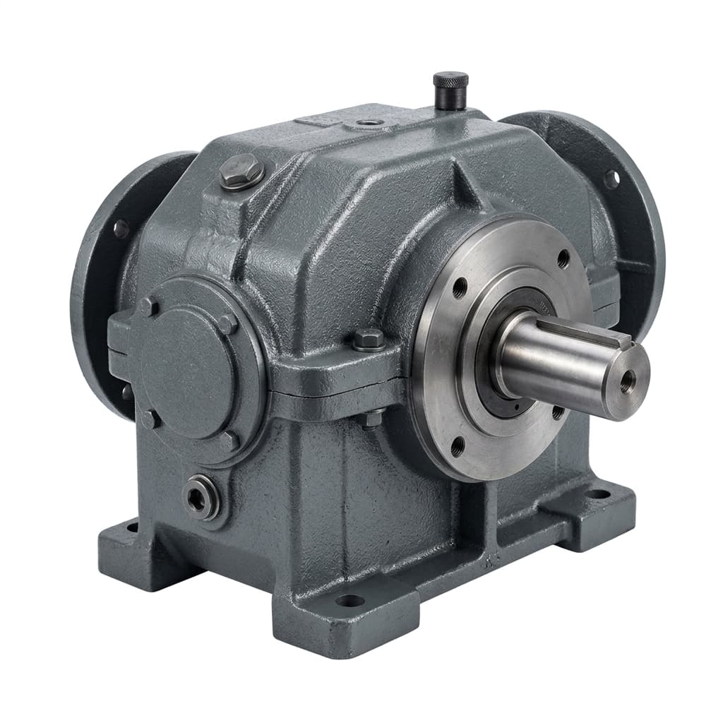 Right angle gearmotor with output shaft